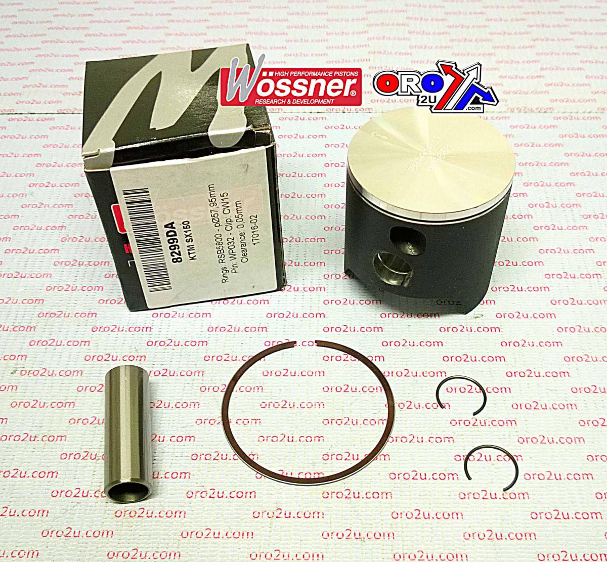 WOSSNER 58mm PISTON KIT A, KTM SX150 2016-2020