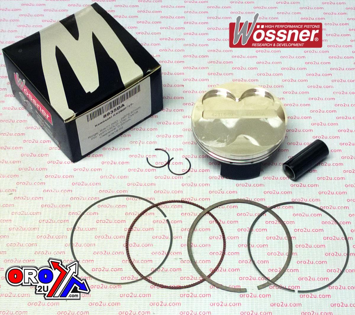 WOSSNER 77mm PISTON KIT A, KAWASAKI KX-F250 2017-2019 HC 14.5:1