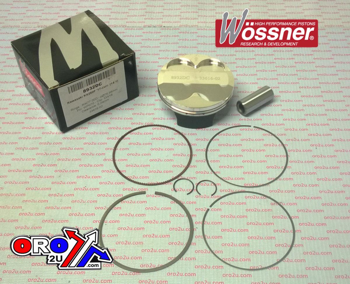 WOSSNER 77mm PISTON KIT C, KAWASAKI KX-F250 2017-2019 COMP 14:1