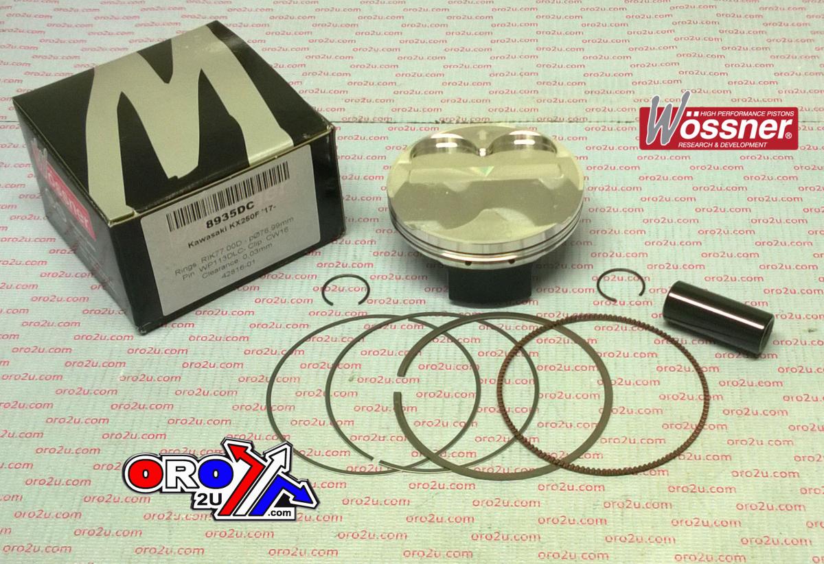 WOSSNER 77mm PISTON KIT C, KAWASAKI KX-F250 2017-2019 HC 14.5:1