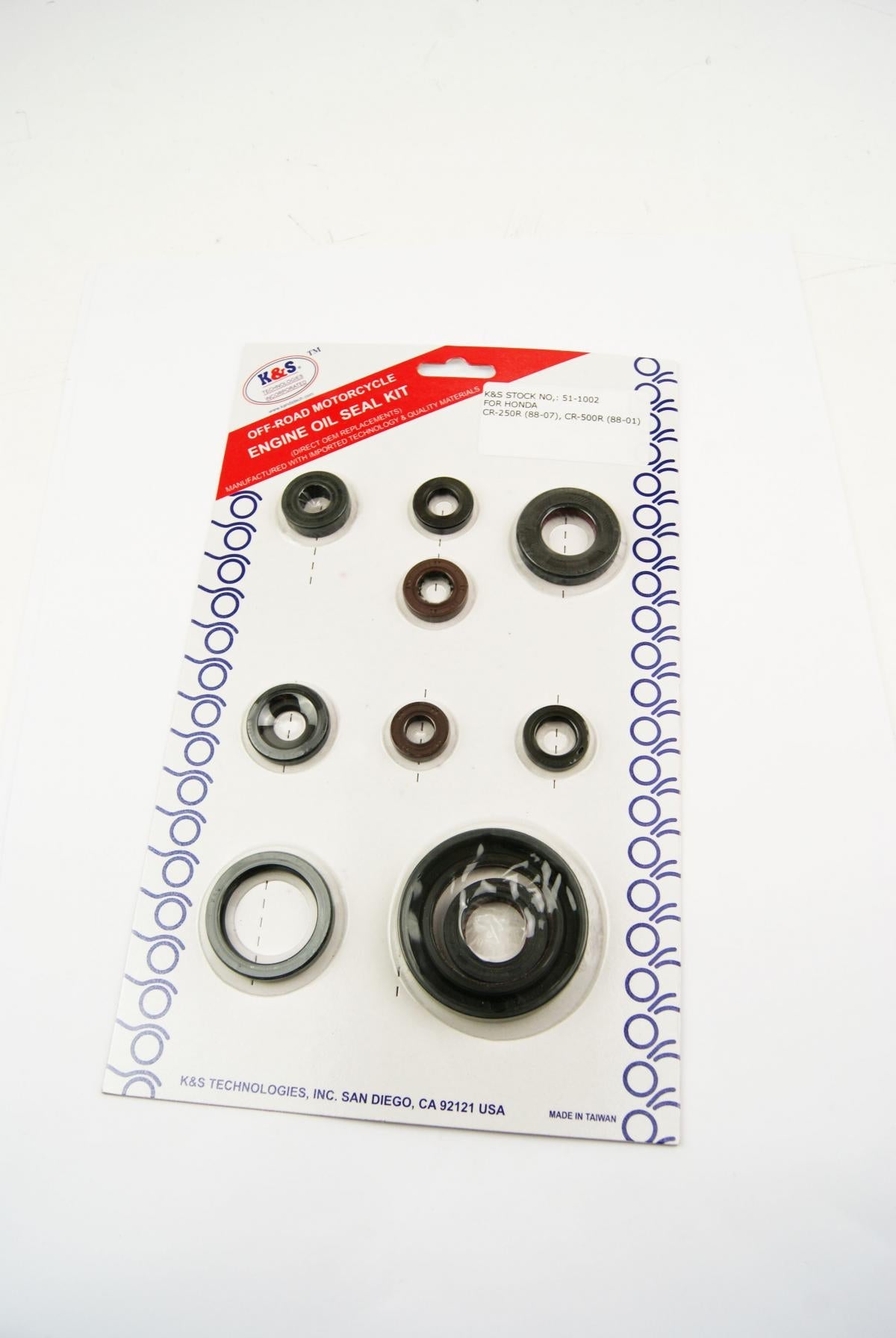 K&S ENGINE OIL SEAL SET HONDA CR250R 1988-2007, CR500R 1988-2001