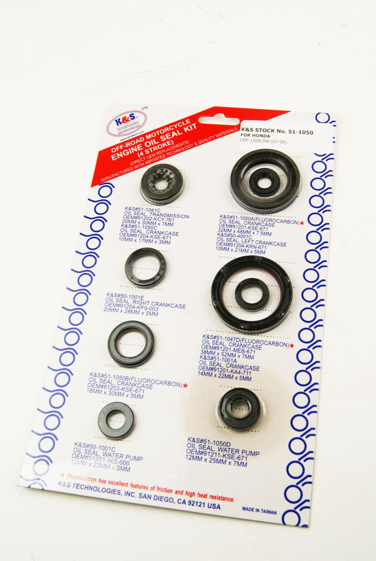 K&S ENGINE OIL SEAL SET HONDA CRF150R 2007-2025