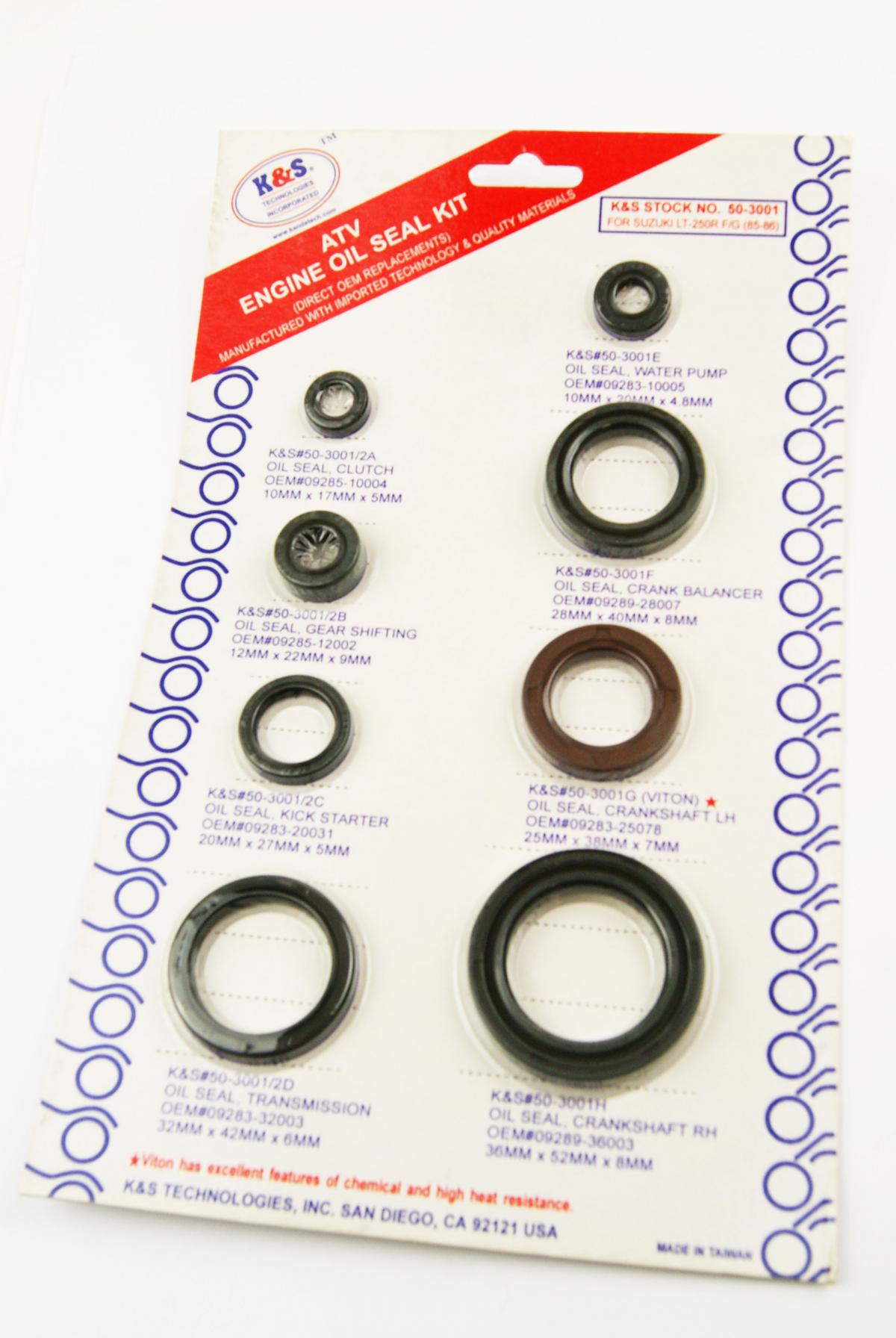 ENGINE OIL SEAL SET SUZUKI LT250R 1985-1986