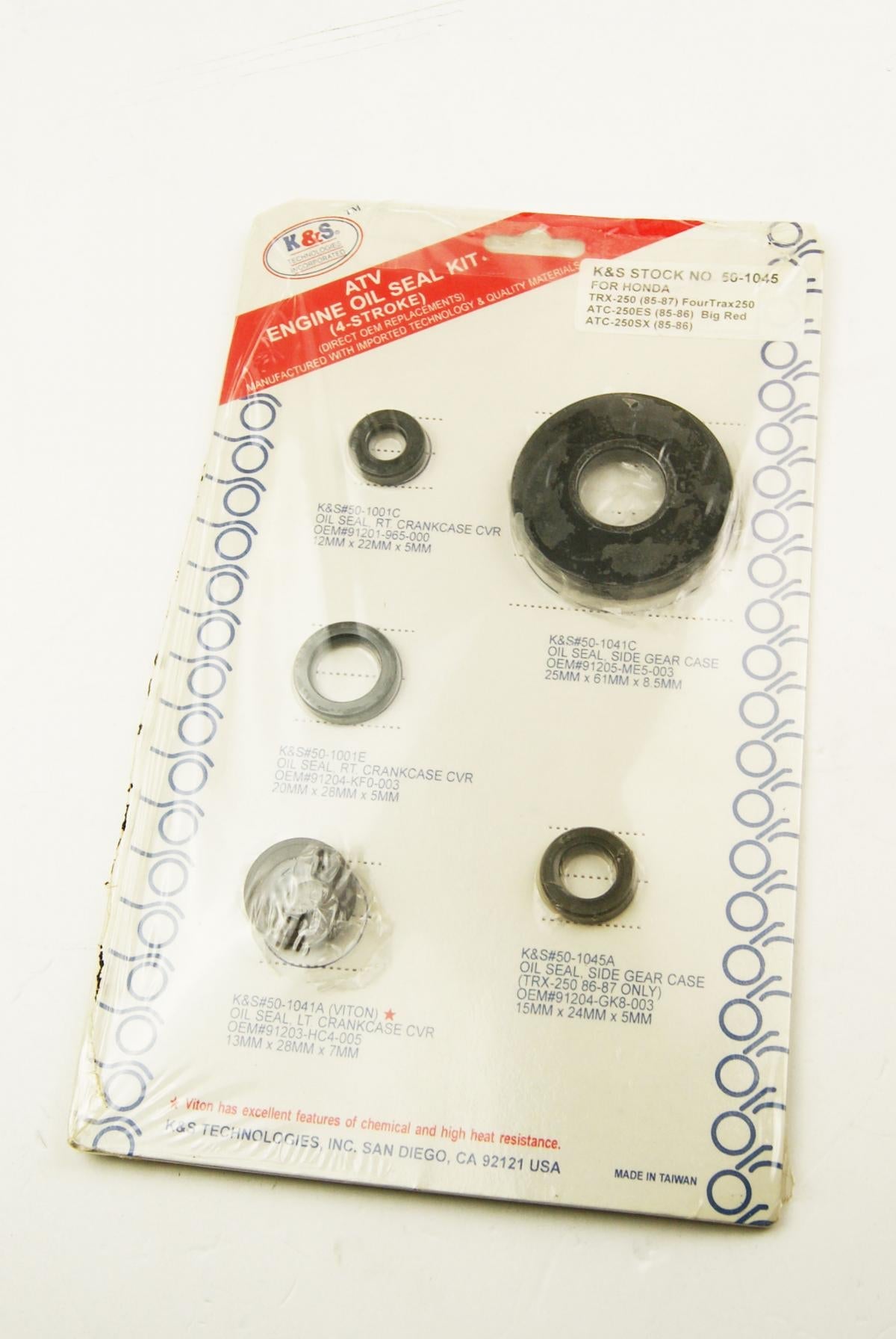 K&S ENGINE OIL SEAL SET HONDA TRX250 85-87, ATC250ES 85-86, ATC250SX 85-86