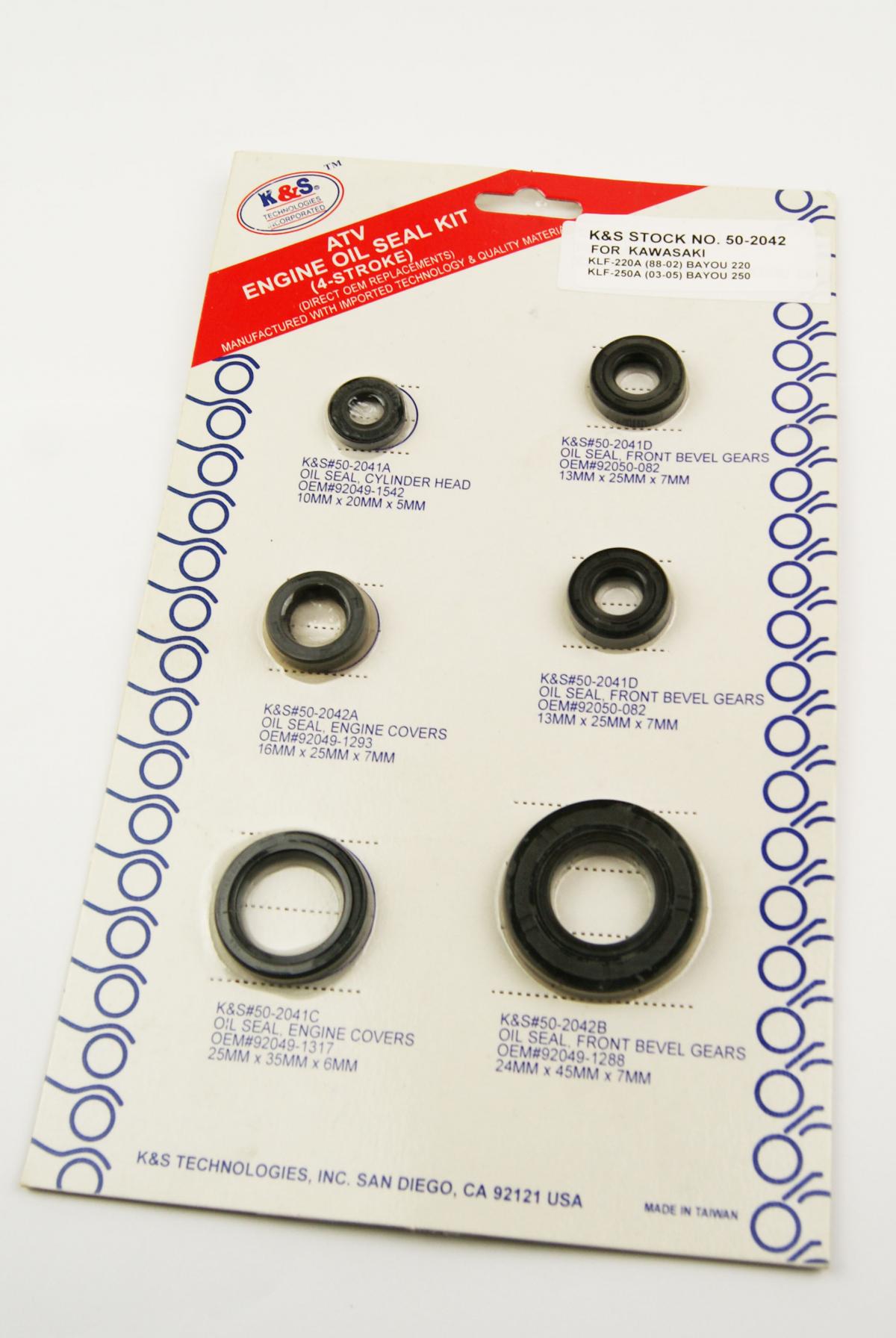 K&S ENGINE OIL SEAL SET KAWASAKI KLF220 BAYOU 88-02, KLF250 BAYOU 03-11