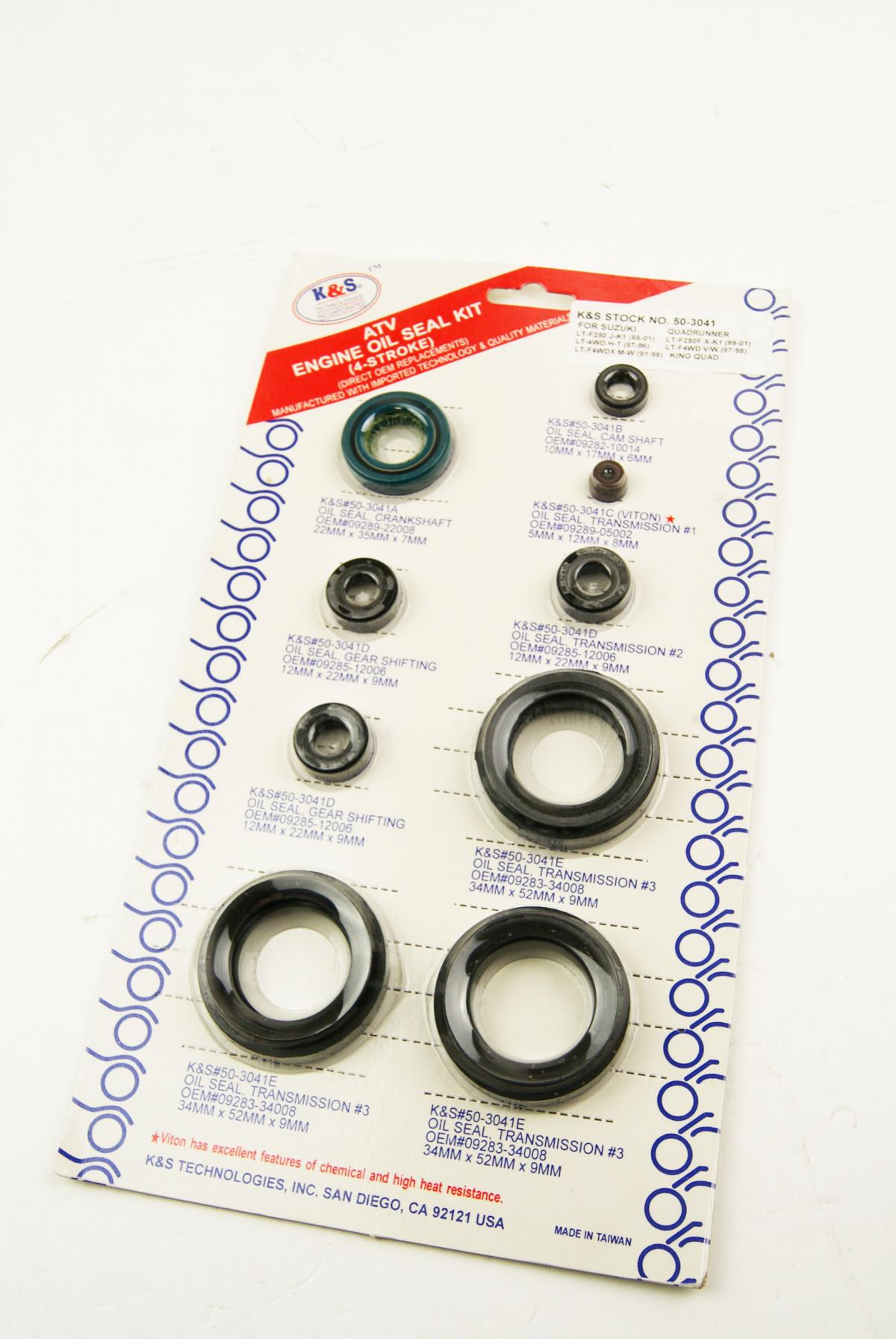 K&S ENGINE OIL SEAL SET SUZUKI LT-F250 1988-2001, LT-F250F 1999-2002