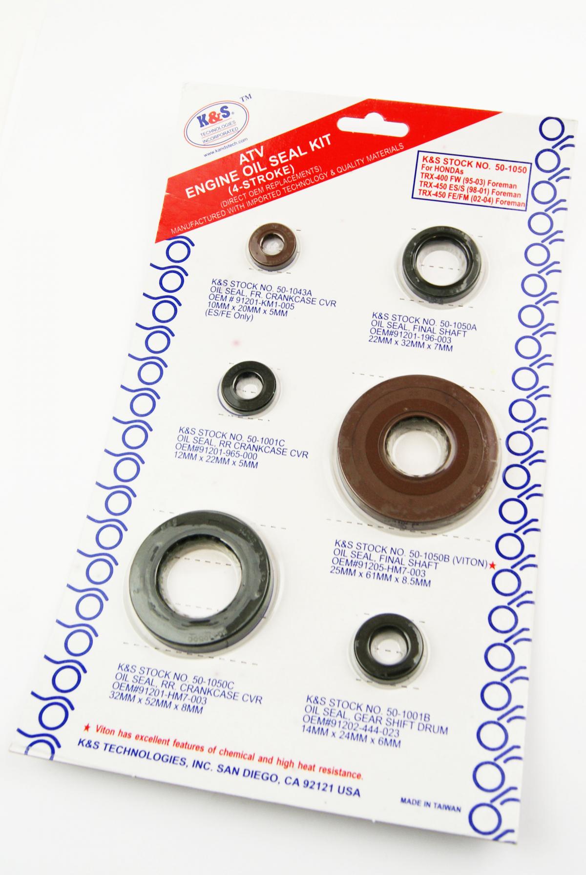 K&S ENGINE OIL SEAL SET HONDA TRX400 S/ES 98-01, FW 95-03, FM 02-04