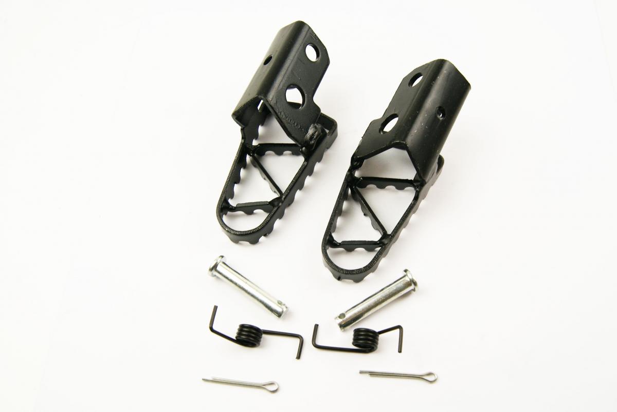 IRON FOOTPEG SET WITH SPRINGS & PIN.HONDA CRF50-110, KLX110