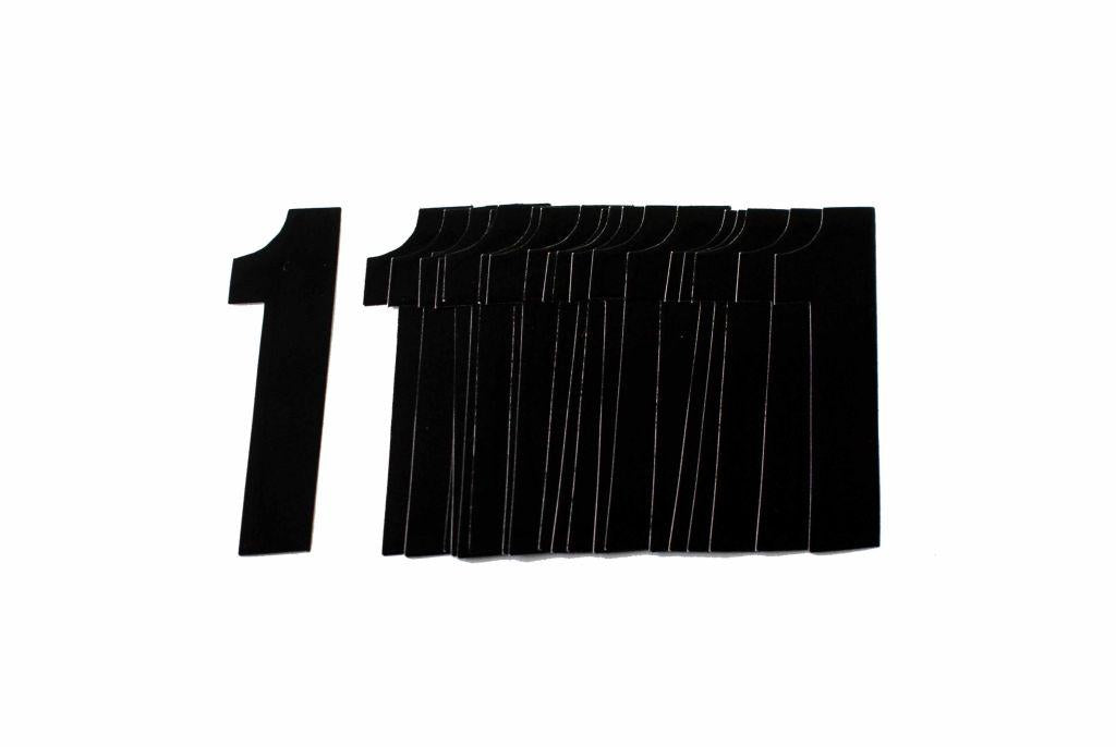 1 BLACK DECAL 4.5"/11cm PK/20