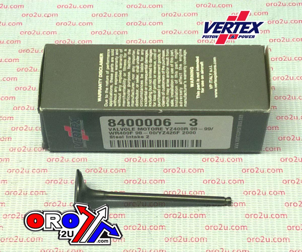 VERTEX INLET VALVE YAMAHA YZ-F400 98-99, 426 00-02, WR-F400 98-00, 426 01-02