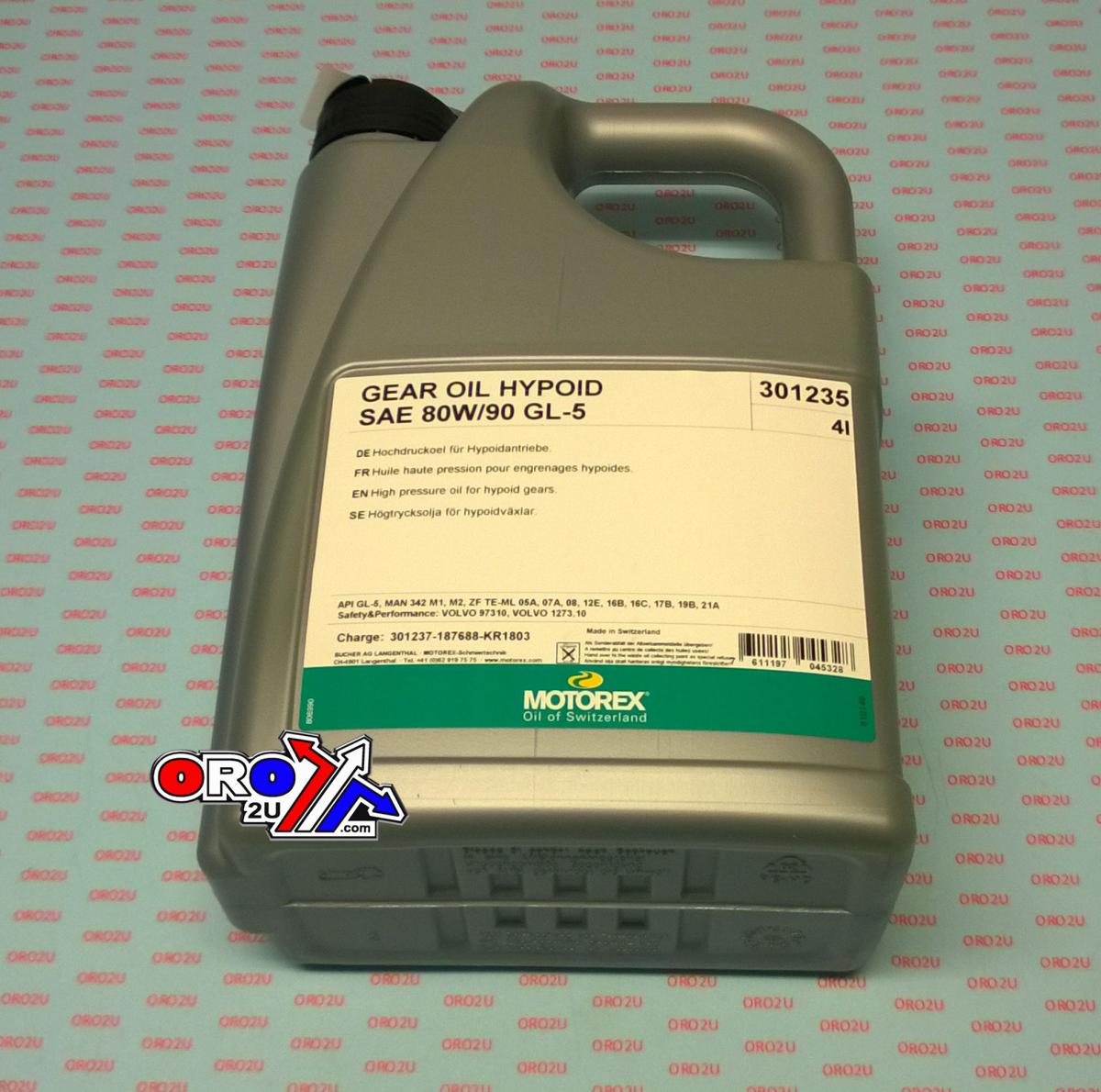 4L MOTOREX HYPOID GEAR 80/90W GEAR OIL