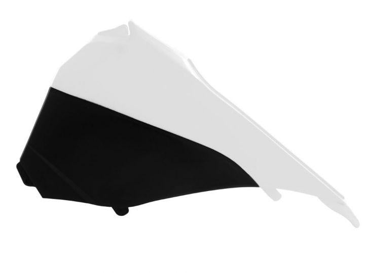 L/H WHT/BLK AIRBOX COVER KTM 125-500 EXC/EXC-F 14-16, SX/SX-F 125-450 13-15