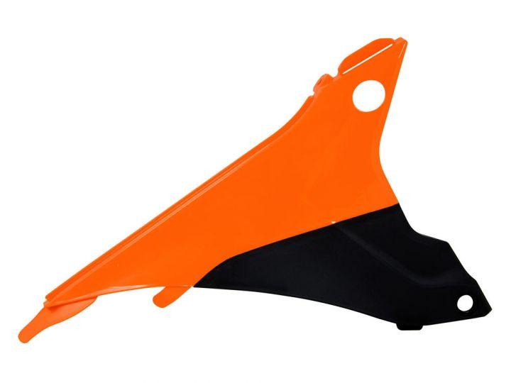 R-TECH ORANGE/BLACK R/H AIRBOX+PANEL 125-300 EXC 14-16, 250-500 EXC-F 14-16