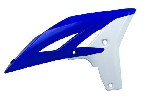 R-TECH BLUE/WHITE RADIATOR SCOOPS YAMAHA YZ250F 2010-2013