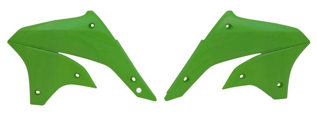 R-TECH GREEN RADIATOR SCOOPS KAWASAKI KLX450R 2007-2014