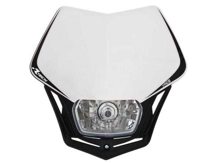 R-TECH WHITE/BLACK V-FACE UNIVERSAL HEADLIGHT