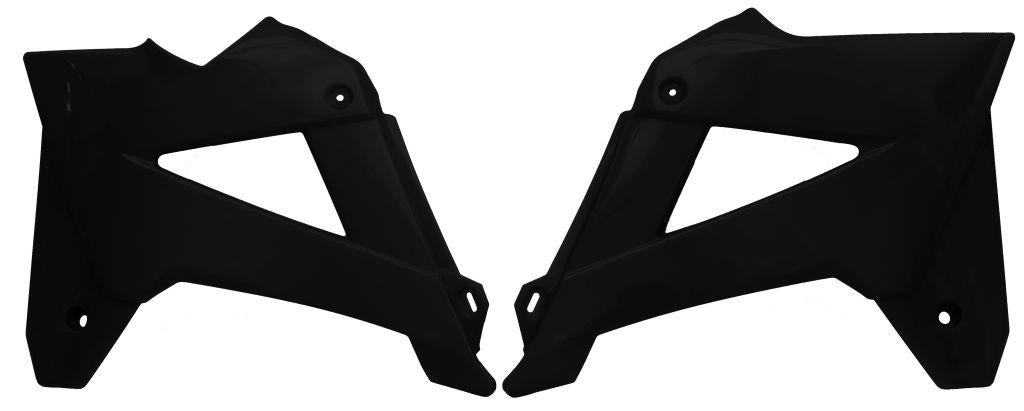 R-TECH BLACK RADIATOR SCOOPS GAS GAS EC/MX 125-450 2007-2009, FSR450 2007-2009