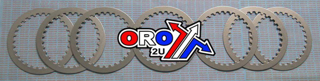 CLUTCH PLATE STEEL SET/7, KAWASAKI KX250 92-08 SUZUK RM250 96-12, MX-03223S