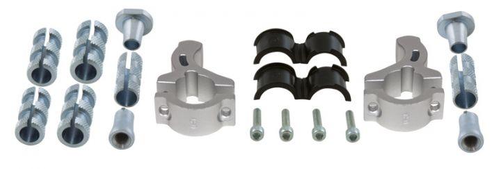 R-TECH HANDGUARD FITTING KIT 22/28mm, FORGED ALUMINIUM MOUNTING KIT