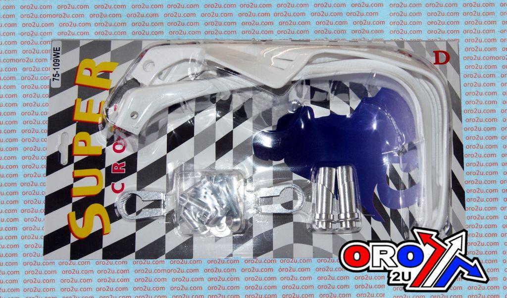 WHITE PRO HAND GUARDS + FITTING KIT