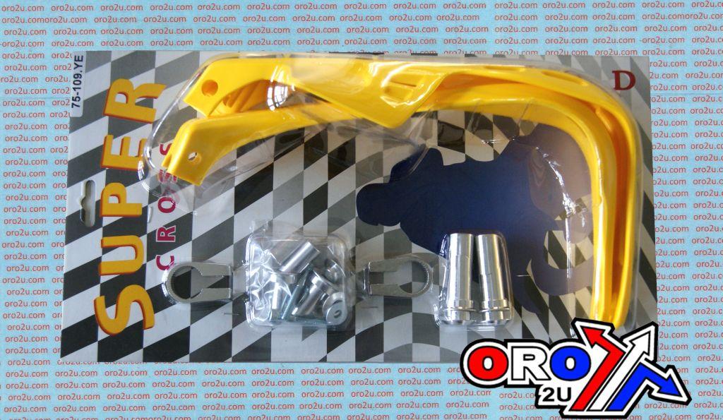 YELLOW PRO HAND GUARDS + FITTING KIT
