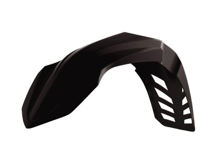 BLACK YZ 02-19 RE-STYLE FRONT FENDER, HOLES ARE NOT DRILLED, STENCIL INCLUDED