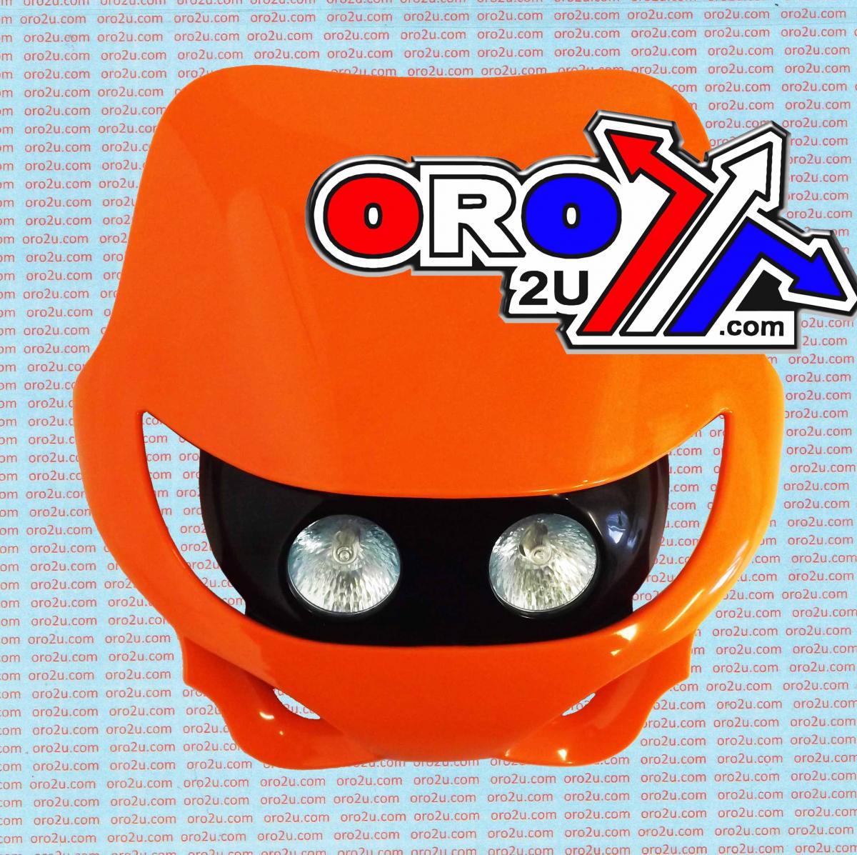 ORANGE UNIVERSAL HEADLIGHT TWIN FLASH