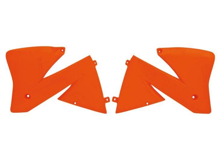 R-TECH ORANGE RADIATOR SCOOPS KTM 125-520 EXC 2001-2002