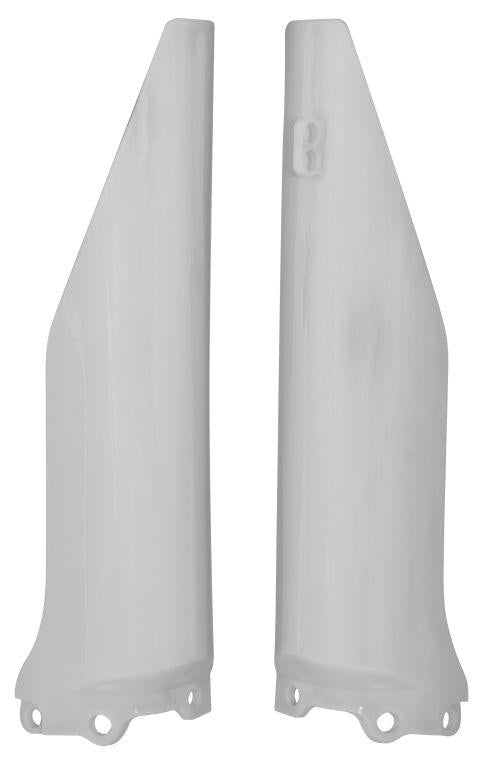 R-TECH WHITE LOWER FORK GUARDS KAWASAKI KX125-500 04-08, KX250F 04-05, KX450F 05