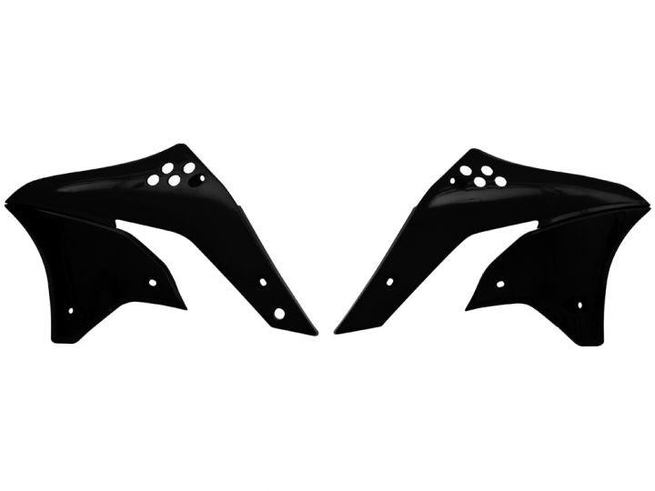R-TECH BLACK RADIATOR SCOOPS KAWASAKI KX250F 2006-2008