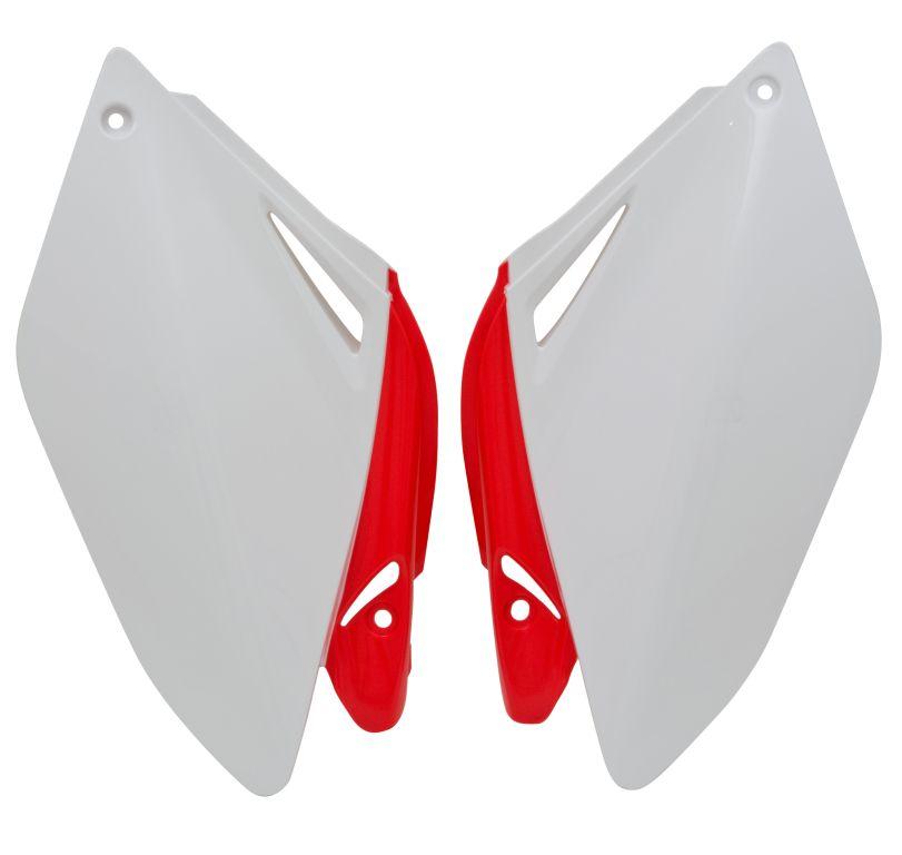 R-TECH WHITE/RED SIDE PANELS HONDA CRF250R 2006-2009