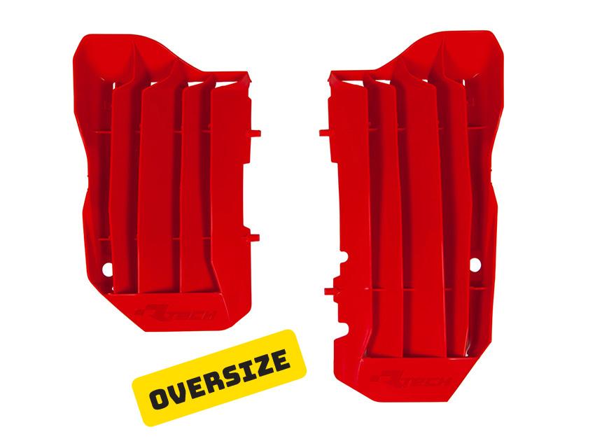 R-TECH RED O/S RAD LOUVERS/COVERS HONDA CRF450R 2017-2022, CRF450RX 2019-2020