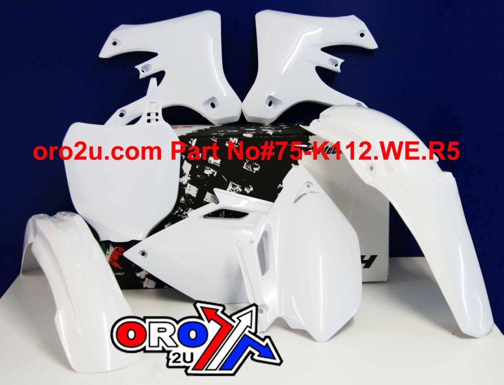R-TECH WHITE PLASTIC KIT/5 YAMAHA YZ250F 2003-2005, YZ450F 2003-2005