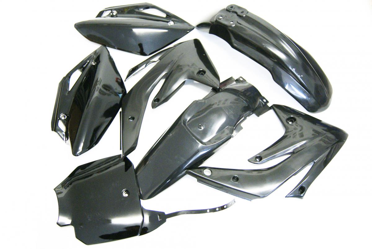 R-TECH BLACK PLASTIC KIT/5 HONDA CRF150R 2007-2024