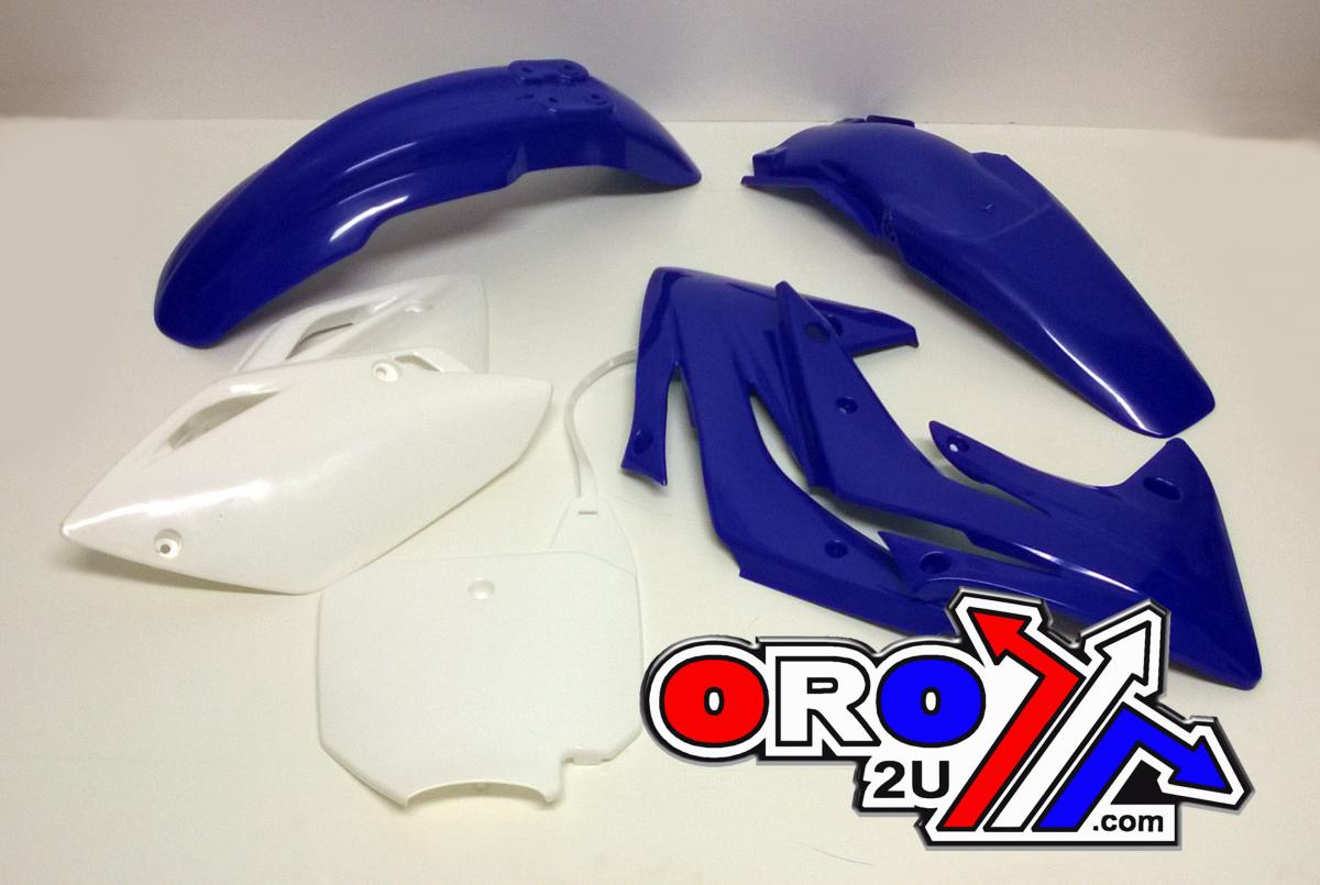 OEM STYLE BLUE/WHITE PLASTIC KIT/5 HONDA CRF150R 2007-2024