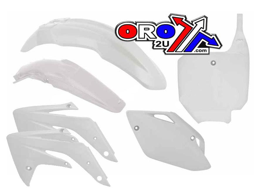 WHITE PLASTIC KIT/5 HONDA CRF150R 2007-2024