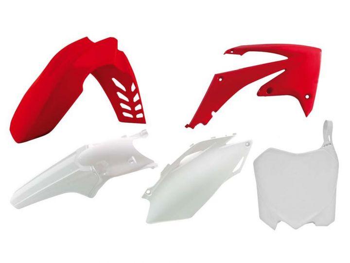 R-TECH OEM STYLE RED/WHITE PLASTIC KIT/5 HONDA CRF450R 2009-2010