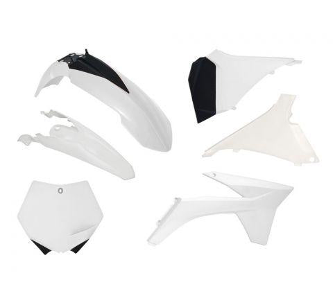 R-TECH WHITE PLASTIC KIT/6 KTM SX/SX-F 125-450 2012