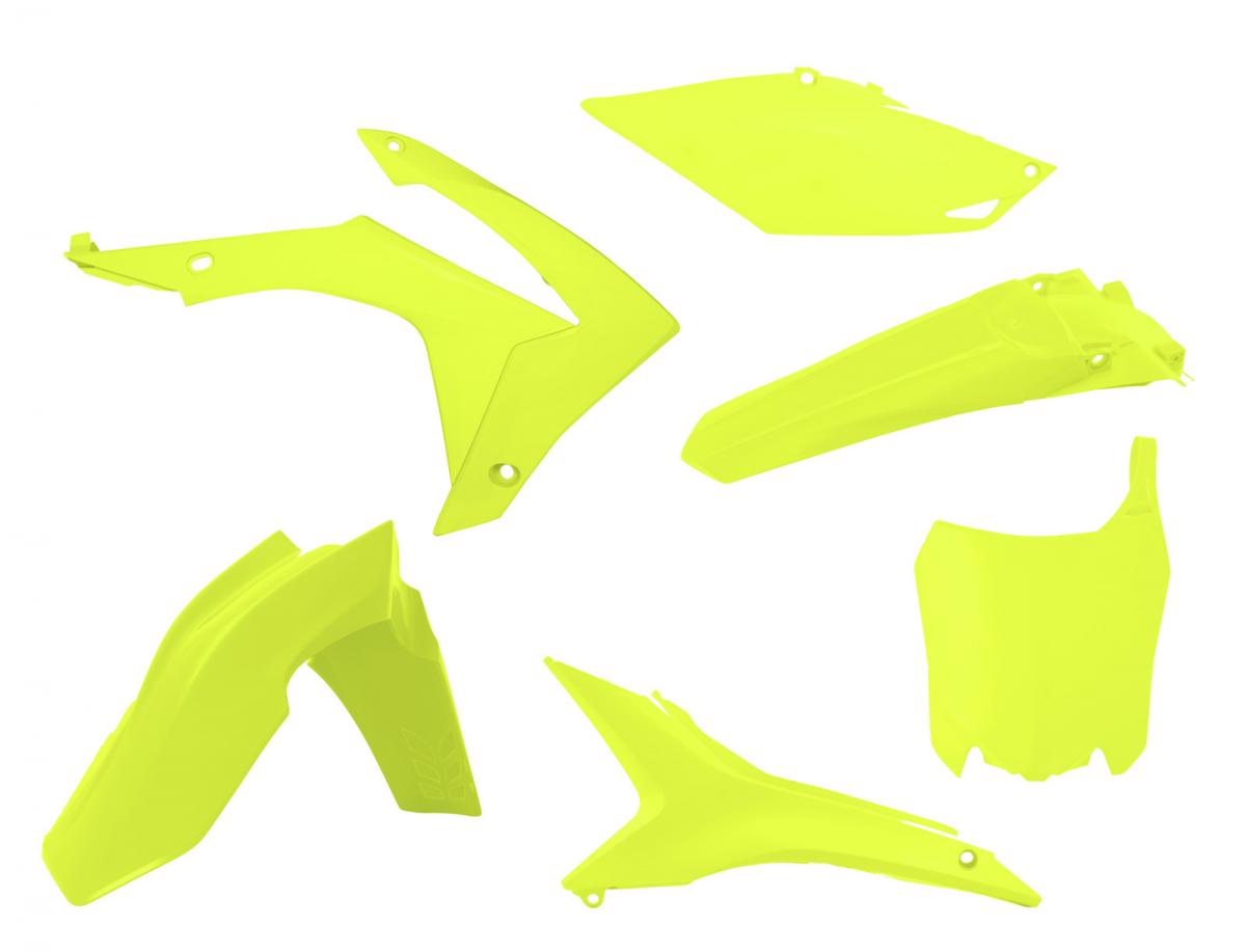 PLASTIC KIT/6 13-16 CRF250 450 RACETECH R-KITCRF-GF0-517 NEON YELLOW