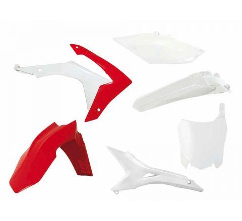 R-TECH USA STYLE RED/WHITE PLASTIC KIT/6 HONDA CRF250R 14-17, CRF450R 13-16