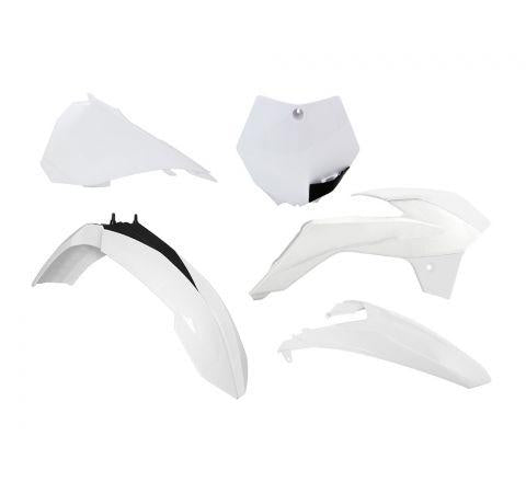 R-TECH BLACK/WHITE PLASTIC KIT/5 KTM SX85 2013-2017