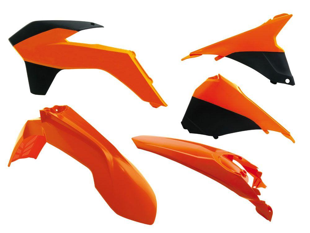 R-TECH OEM STYLE PLASTIC KIT KTM EXC/EXC-F 2014-2016, VENTED FRONT FENDER