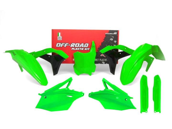 R-TECH NEON GREEN PLASTIC KIT/5 KAWASAKI KX250F 2017-2020