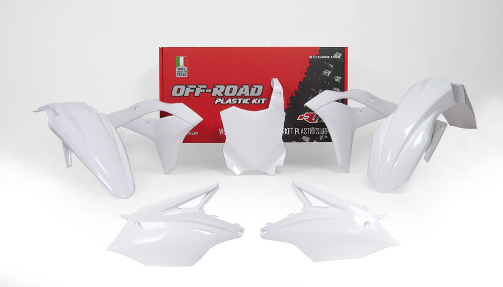R-TECH WHITE PLASTIC KIT/5 KAWASAKI KX250F 2017-2020
