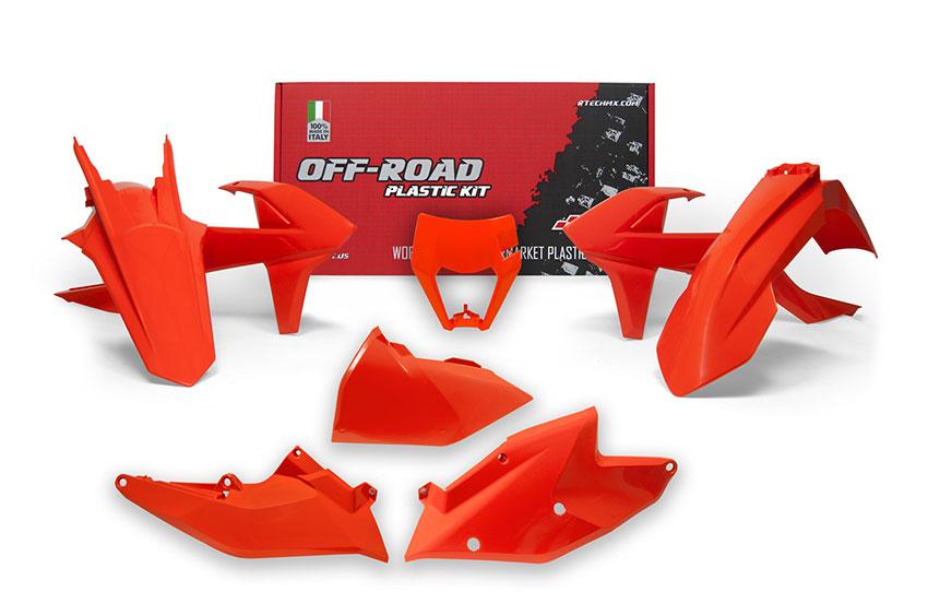 R-TECH ORANGE PLASTIC KIT/6 KTM EXC/EXC-F 250-500 17-19, XC-W 125/150 17-19