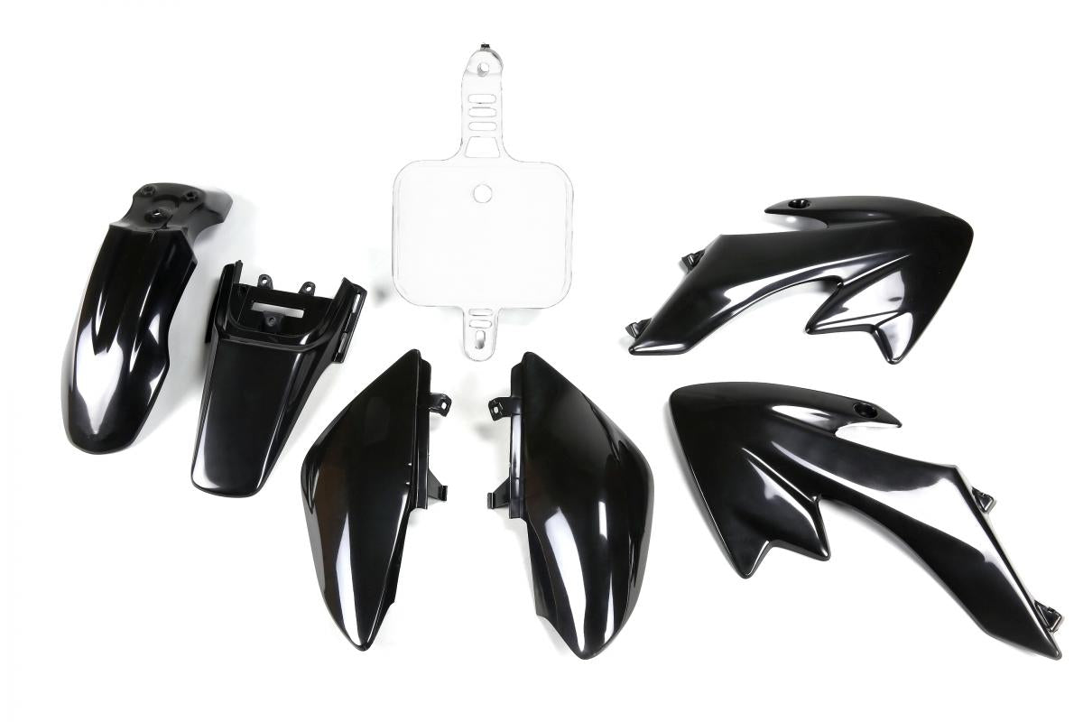FIR BLACK PLASTIC KIT HONDA CRF50 STYLE/PITBIKE