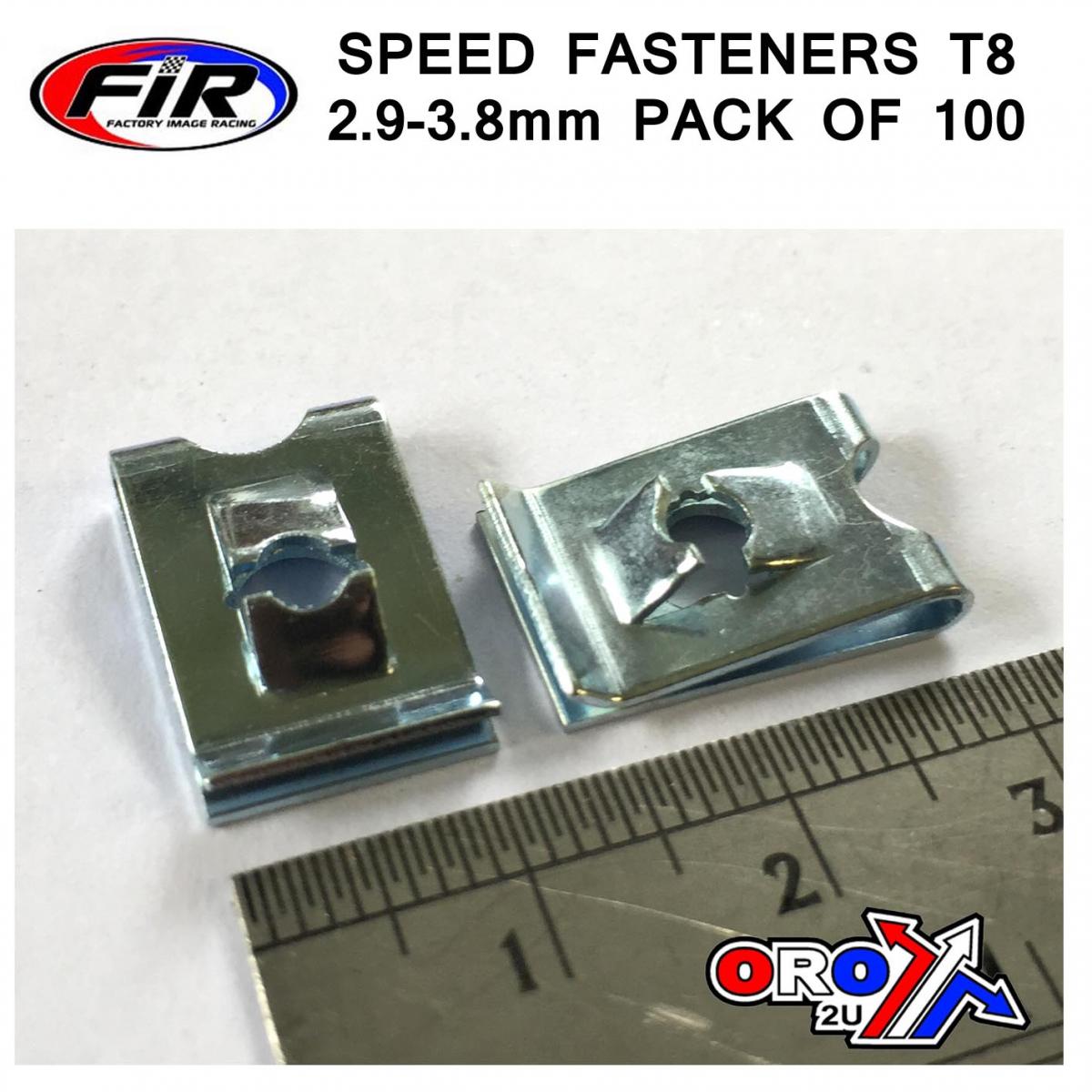 SPEED FASTENERS T8 2.9-3.8mm, PACK OF 100