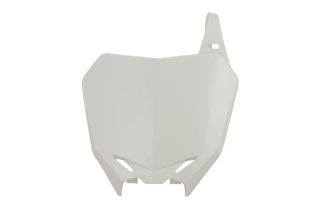 R-TECH WHITE FRONT PLATE SUZUKI RM-Z250 2010-2018, RM-Z450 2008-2017