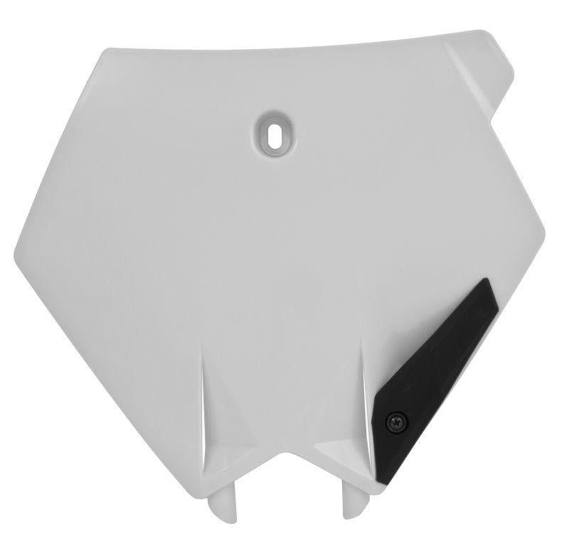R-TECH WHITE FRONT PLATE KTM SX/SX-F 125-525 2003-2006