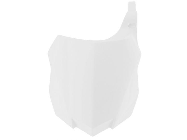 R-TECH WHITE FRONT PLATE KAWASAKI KX250F 2013-2016, KX450F 2013-2015